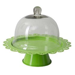 Zöld tálaló állvány üveg fedéllel, Ø 27 cm - Mauro Ferretti