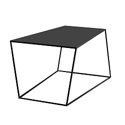 Zak fekete tárgyalóasztal, hosszúság 100 cm - Custom Form