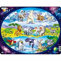 Larsen Puzzle Állatok a világból, 15 darab