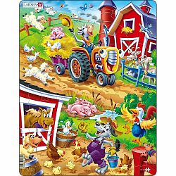 Larsen Puzzle Állatok az udvaron, 22 darab