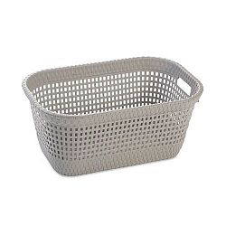 Rattan ruháskosár 45 l, szürke