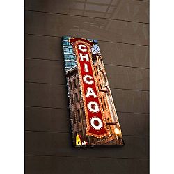 Chicago falikép háttérvilágítással, 30 x 90 cm