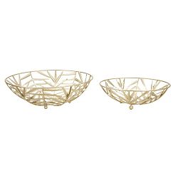 Glam Couple 2 darabos aranyszínű, dekorációs tálka készlet - Mauro Ferretti