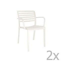 Lama fehér kerti fotel, 2 darab - Resol