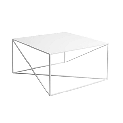 Memo fehér dohányzóasztal, 80 cm széles - Custom From