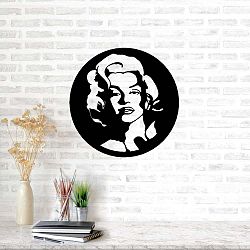 Monroe fekete fém fali dekoráció, ⌀ 50 cm
