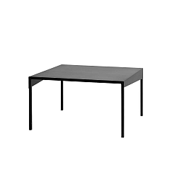 Obroos fekete dohányzóasztal, 80 x 80 cm - Custom Form
