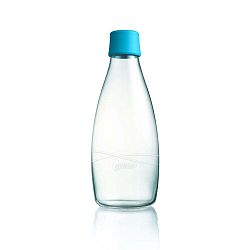 Világoskék üvegpalack élettartam garanciával, 800 ml - ReTap