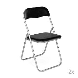 Viola 2 darabos fekete összecsukható szék szett - Evergreen House