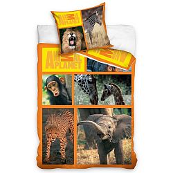 Carbotex Animal Planet - Szafari pamut ágyneműhuzat, 140 x 200 cm, 70 x 80 cm, 140 x 200 cm, 70 x 80 cm