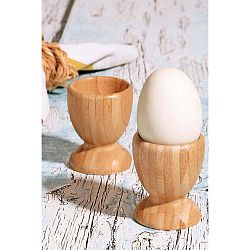 2 darabos tojástartó szett bambuszból, Ø 6 cm