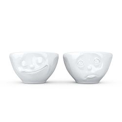 2 részes fehér boldog porcelán tálszett, 100 ml - 58products