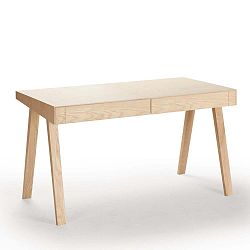 4.9 európai kőrisfa íróasztal, 2 fiókos - EMKO
