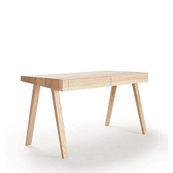 4.9 litván kőrisfa íróasztal, 2 fiókos - EMKO