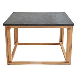 Accent fekete gránit kisasztal tölgyfa vázzal, 100 cm széles - RGE