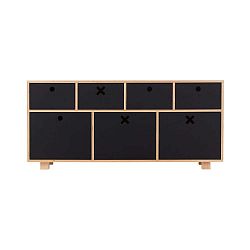Alacsony fekete szekrény - Durbas Style