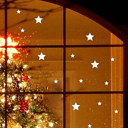 Ambiance Bright White Stars elektrosztatikus karácsonyi matrica - Ambiance