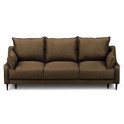 Ancolie barna kihúzható háromszemélyes kanapé tárolóval - Mazzini Sofas