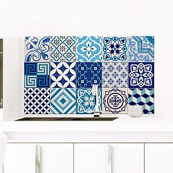 Azur 15 darabos dekorációs, felvédő matricakészlet, 10 x 10 cm - Ambiance