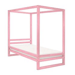 Baldee rózsaszín fa egyszemélyes ágy, 190 x 120 cm - Benlemi