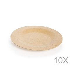 Bambusz eldobható tányérkészlet, 10 részes - Bambum