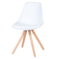 Bella fehér szék bükkfa lábakkal, 4 darab - sømcasa