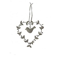 Bird szív alakú fali dekoráció - Antic Line