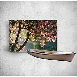 Boat On River 3D fali kép, 40 x 60 cm - Mosticx