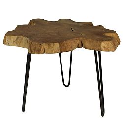 Bollei kisasztal teakfa asztallappal, Ø 55 cm - HSM collection