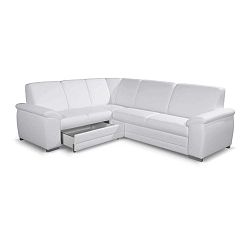 Bossi fehér kihúzható kanapé, bal oldalas - Florenzzi