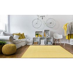 Braid sárga fokozottan ellenálló szőnyeg, 133 x 190 cm - Floorita