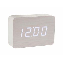 Brick Click Clock fehér ébresztőóra fehér LED kijelzővel - Gingko