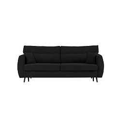 Brisbane háromszemélyes fekete kinyitható kanapé tárolóval, 231 x 98 x 95 cm - Cosmopolitan design