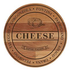 Broad Cheese bükkfa tálalódeszka/vágódeszka, ø 30 cm - Bisetti