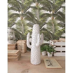 Cactus Summer In Greece fehér kerámia szobor, magasság 40 cm - Orchidea Milano