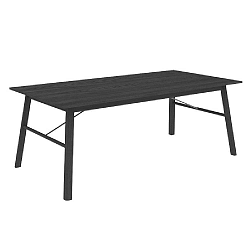 Carver fekete étkezőasztal, 200 x 100 cm - Interstil