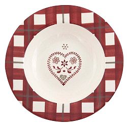 Chalet piros-fehér tányér, 21,5 cm - Antic Line