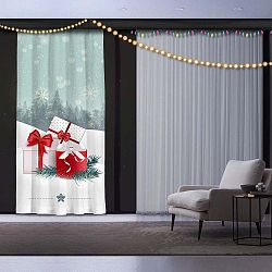 Christmas Gift with Ribbon karácsonyi függöny, 140 x 260 cm
