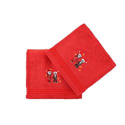 Cift Red 2 darabos piros pamut törölköző szett, 70 x 140 cm