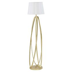 Circle fehér állólámpa aranyszínű lámpatesttel - Mauro Ferretti