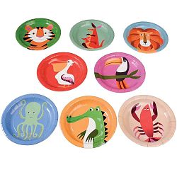 Colourful Creatures 8 darabos tányér készlet - Rex London