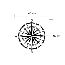Compass fém fali dekoráció