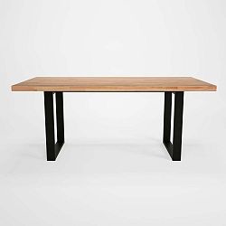 Concepto U étkezőasztal tölgyfa asztallappal, 180 x 90 cm - Artemob