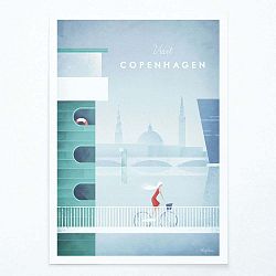 Copenhagen plakát, A3 - Travelposter