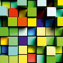 Cube absztrakt kép, 45 x 45 cm