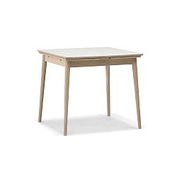 Curve fehér asztallapos kinyitható étkezőasztal, 82 x 82 cm - WOOD AND VISION