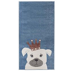 Dark Blue kutya mintás sötétkék szőnyeg, 133 x 190 cm - KICOTI