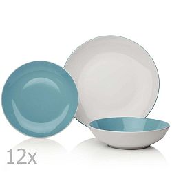Duck Egg kék-fehér porcelán étkészlet, 12 részes - Sabichi