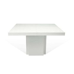 Dusk fényes fehér étkezőasztal, 130 x 130 cm - TemaHome