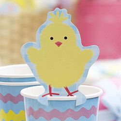 Easter Chick 10 darab pohárdísz papírból - Neviti